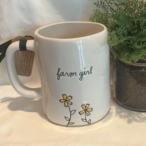 Rae Dunn “farm girl” double sided mug